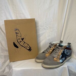 Freebird Gray and Brown Sneakers Retro Style